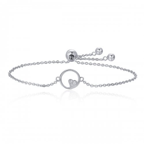 Pulsera deslizante Pandora Style Sweetheart Baby de plata - SCB020