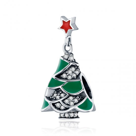 Charm de estilo Pandora con forma de árbol de Navidad - SCC307 - Haga click en la imagen para cerrar