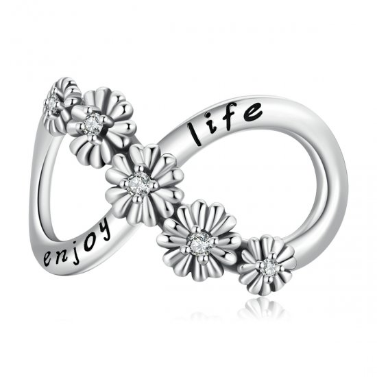 Charm de Estilo Pandora con Flores Infinitas - SCC2099 - Haga click en la imagen para cerrar