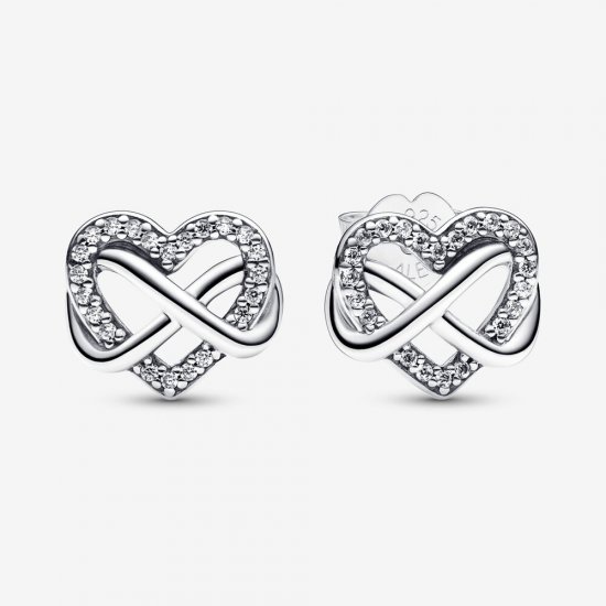 Pendientes de botón con corazón infinito brillante de Pandora - 292667C01 - Haga click en la imagen para cerrar