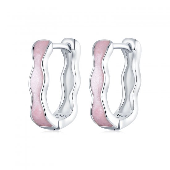 Pendientes cuadrados rosas estilo PANDORA - SCE1709 - Haga click en la imagen para cerrar