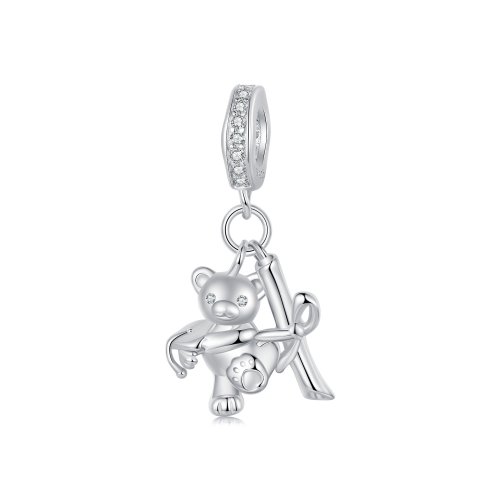 Colgante de oso de graduación estilo PANDORA - SCC2837