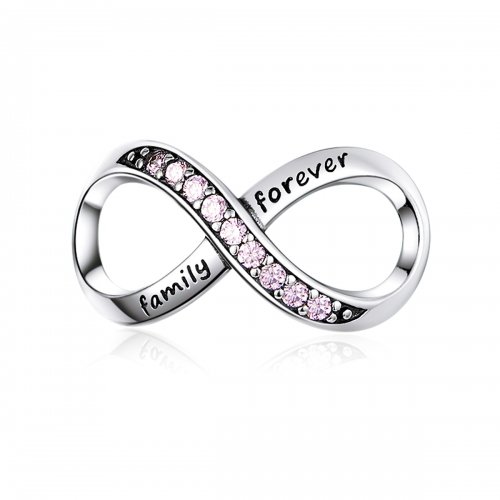 Charm de infinito plateado estilo Pandora - SCC1146-Pk