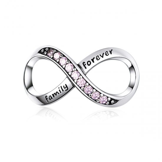 Charm de infinito plateado estilo Pandora - SCC1146-Pk - Haga click en la imagen para cerrar