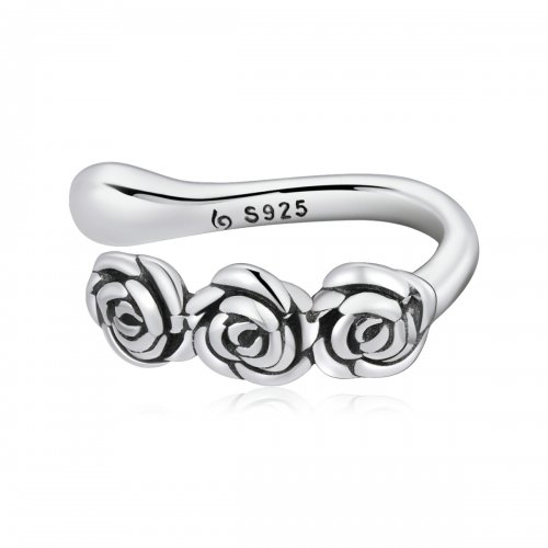 Estilo Pandora Retro Rose - Clip de Oreja BSE582