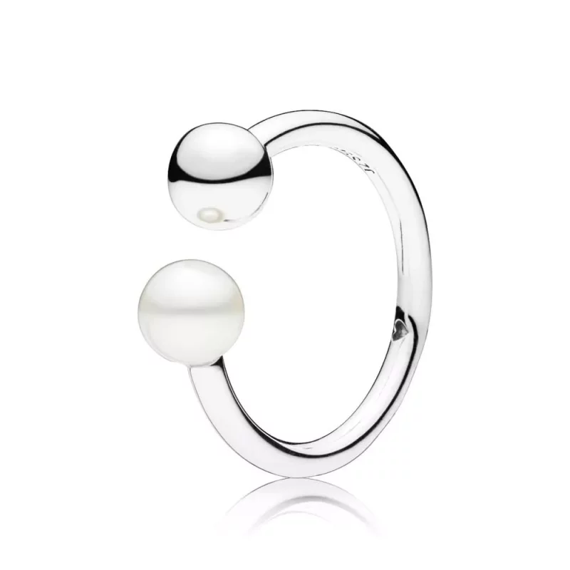 (imagen para) Anillo PANDORA en plata de ley Perla Contemporánea - 197573P
