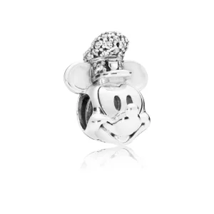 (imagen para) Charm PANDORA en plata de ley Retrato de Mickey con Gorra - 797499CZ