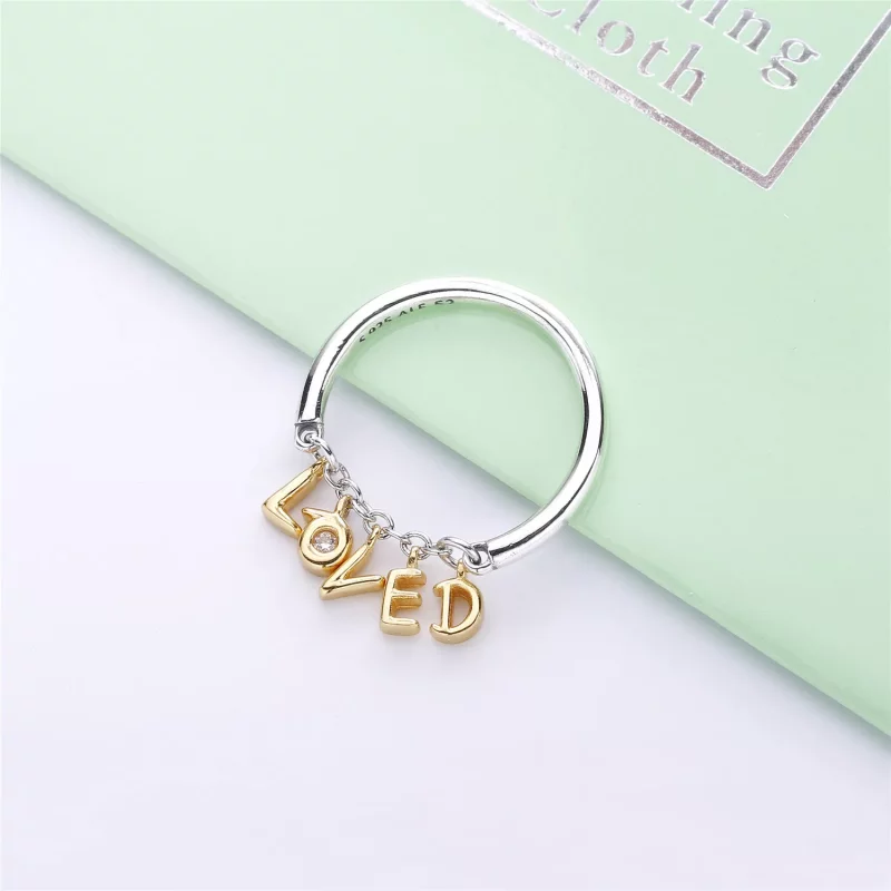 (imagen para) Anillo en plata de primera ley y PANDORA Shine Amor en Letras - 167799CZ - Ver 3