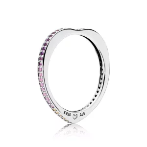 (imagen para) Anillo PANDORA en plata de ley Arco de Amor Multicolor - 197095NRPMX