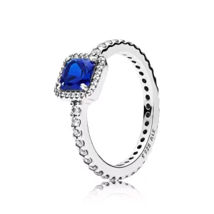 (imagen para) Anillo PANDORA en plata de ley Elegancia Atemporal Azul - 190947NBT