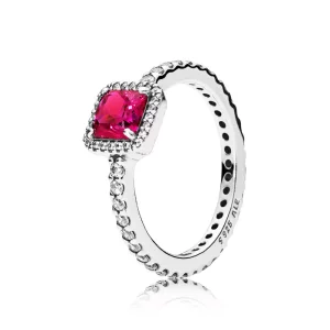 (imagen para) Anillo PANDORA en plata de ley Elegancia Atemporal Rojo - 190947SRU