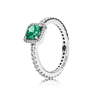 (imagen para) Anillo PANDORA en plata de ley Elegancia Atemporal Verde - 190947GCZ