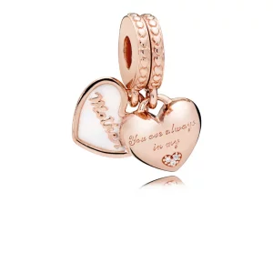 (imagen para) Charm colgante en PANDORA Rose Corazones Madre e Hija - 782072EN23