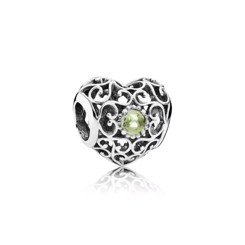 (imagen para) Charm PANDORA calado Corazón de Agosto - 791784PE