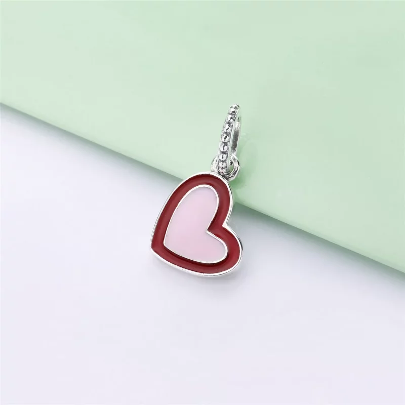 (imagen para) Charm PANDORA colgante en plata de ley Corazón de Amor Asimétrico - 797820ENMX - Ver 2