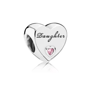 Charm PANDORA Corazón de Hija - 791726PCZ (imagen para) Charm PANDORA Corazón de Hija - 791726PCZ