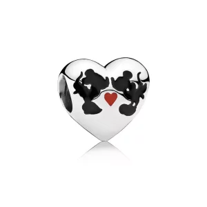 (imagen para) Charm PANDORA en plata de ley Beso de Mickey & Minnie - 791443ENMX