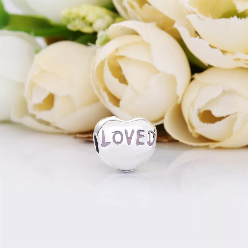 (imagen para) Charm PANDORA en plata de ley Corazón Amado - 797807EN124 - Ver 2