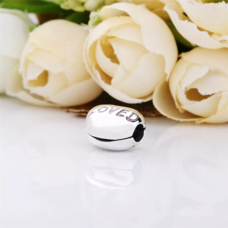 (imagen para) Charm PANDORA en plata de ley Corazón Amado - 797807EN124 - Ver 4