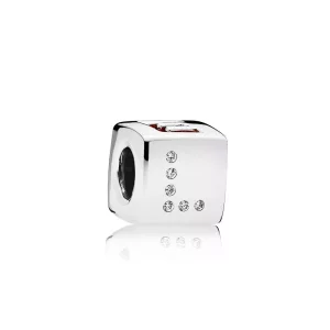 Charm PANDORA en plata de ley Dado de Amor - 797811CZR (imagen para) Charm PANDORA en plata de ley Dado de Amor - 797811CZR