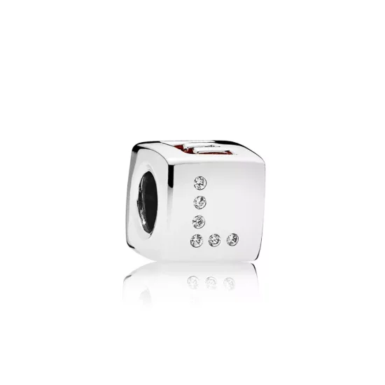 (imagen para) Charm PANDORA en plata de ley Dado de Amor - 797811CZR