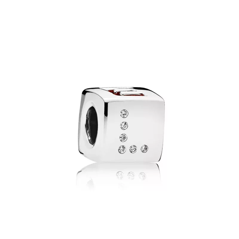 (imagen para) Charm PANDORA en plata de ley Dado de Amor - 797811CZR