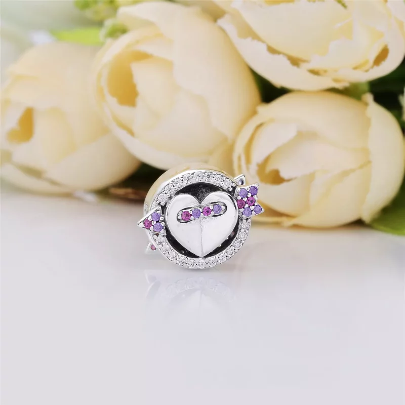 (imagen para) Charm PANDORA en plata de ley Flecha&Corazón Brillantes - 797827CZMX - Ver 2