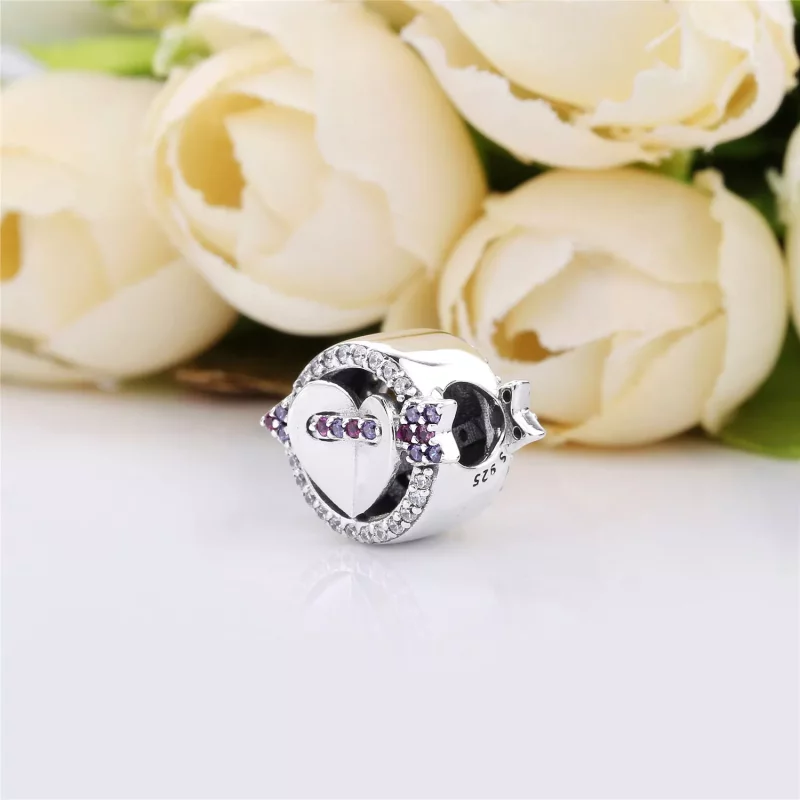 (imagen para) Charm PANDORA en plata de ley Flecha&Corazón Brillantes - 797827CZMX - Ver 3