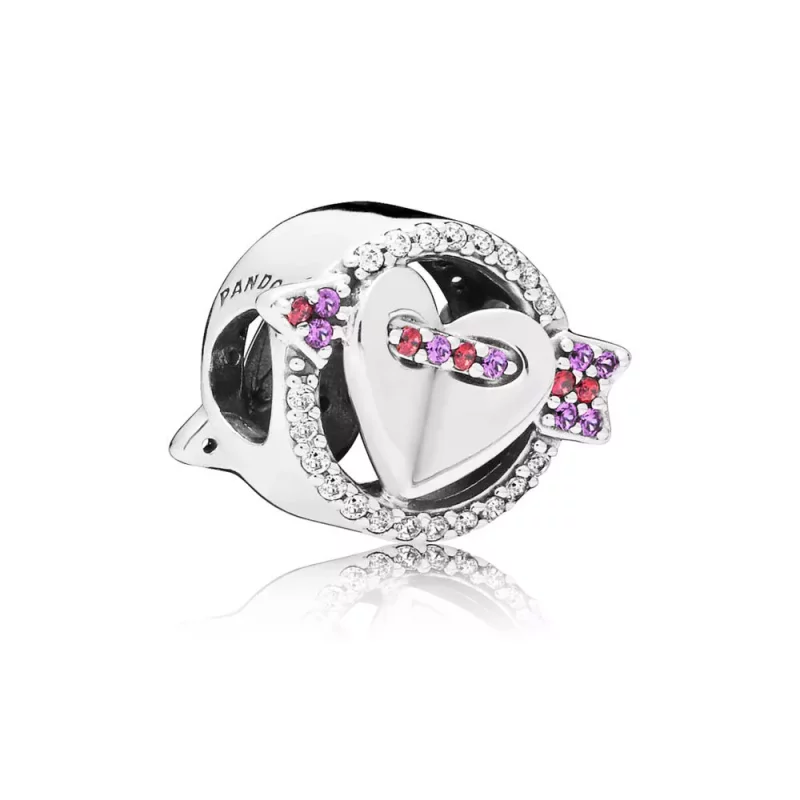 (imagen para) Charm PANDORA en plata de ley Flecha&Corazón Brillantes - 797827CZMX