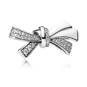 Charm PANDORA en plata de ley Lazo Brillante - 797241CZ (imagen para) Charm PANDORA en plata de ley Lazo Brillante - 797241CZ