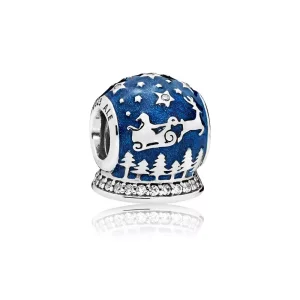 (imagen para) Charm PANDORA en plata de ley Noche Navideña - 796386EN63