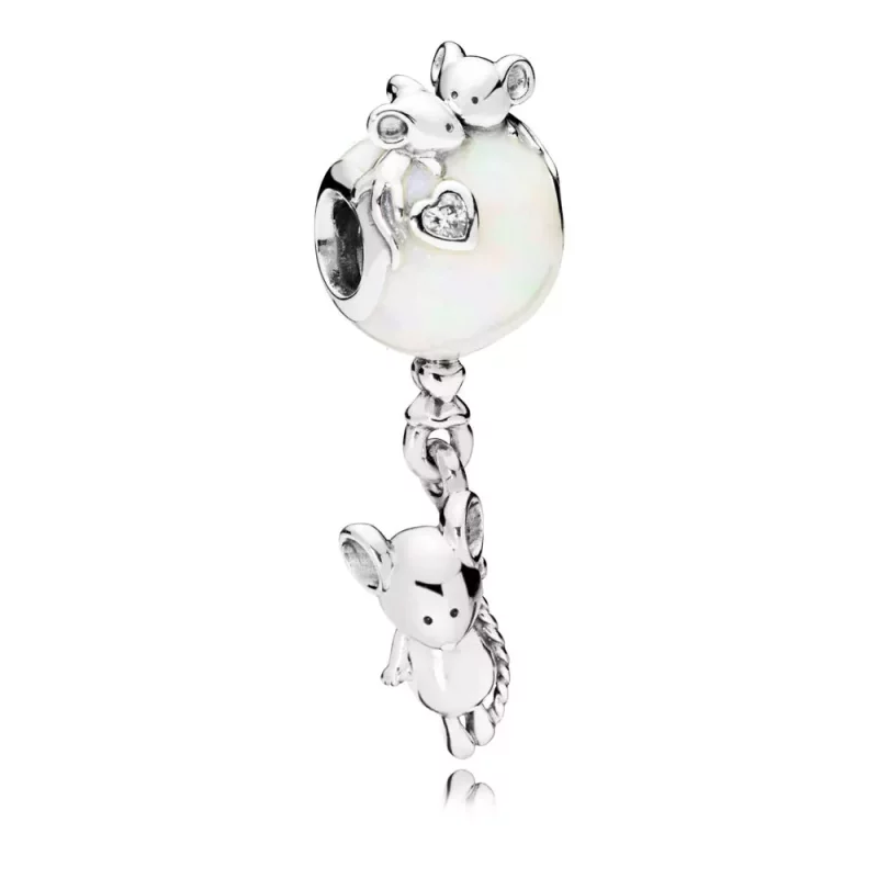 (imagen para) Charm PANDORA en plata de ley Ratón y Globo - 797240EN23