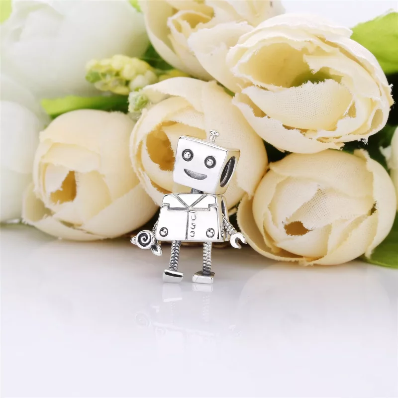 (imagen para) Charm PANDORA en plata de ley Rob Bot - 797819 - Ver 2