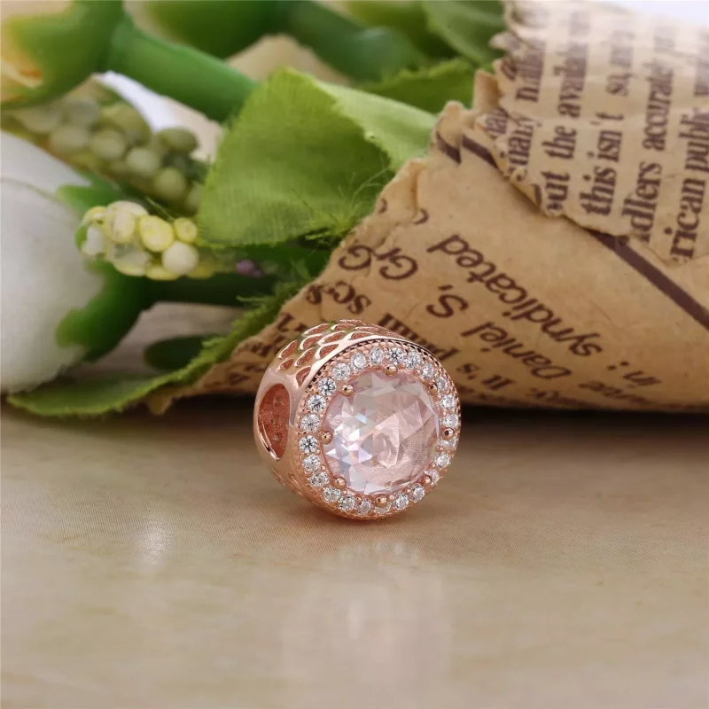 (imagen para) Charm PANDORA Rose Corazones Radiantes - 781725CZ - Ver 2
