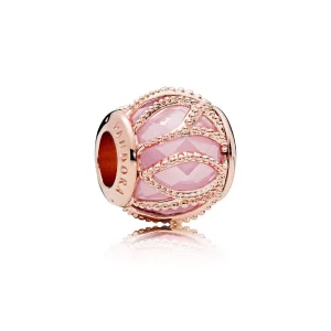 (imagen para) Charm PANDORA Rose Resplandor Entrelazado Rosa - 781968PCZ