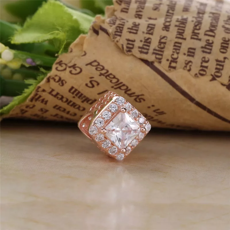 (imagen para) Charm PANDORA Rose Resplandor Geométrico - 786206CZ - Ver 2