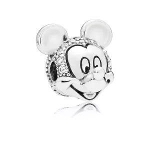 (imagen para) Clip PANDORA en plata de ley Retrato Brillante de Mickey - 797495CZ