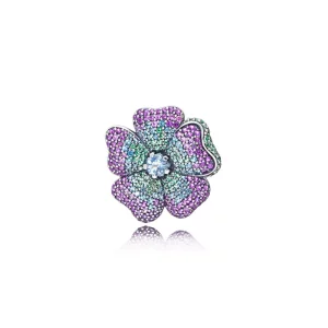 (imagen para) Colgante PANDORA en plata de ley Florecer Glorioso - 397081NRPMX