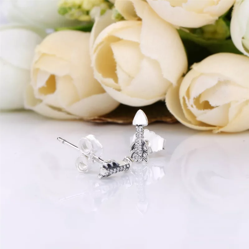 (imagen para) Pendientes PANDORA en plata de primera ley Flechas Brillantes - 297828CZ - Ver 4
