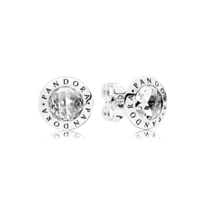 (imagen para) Pendientes PANDORA Logotipo radiante 296216CZ