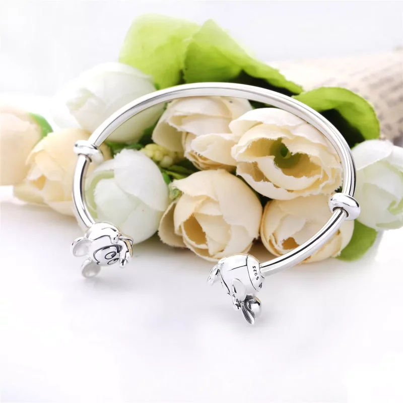 (imagen para) Pulsera PANDORA Moments en plata de ley Abierta Mickey y Minnie - 597494 - Ver 2