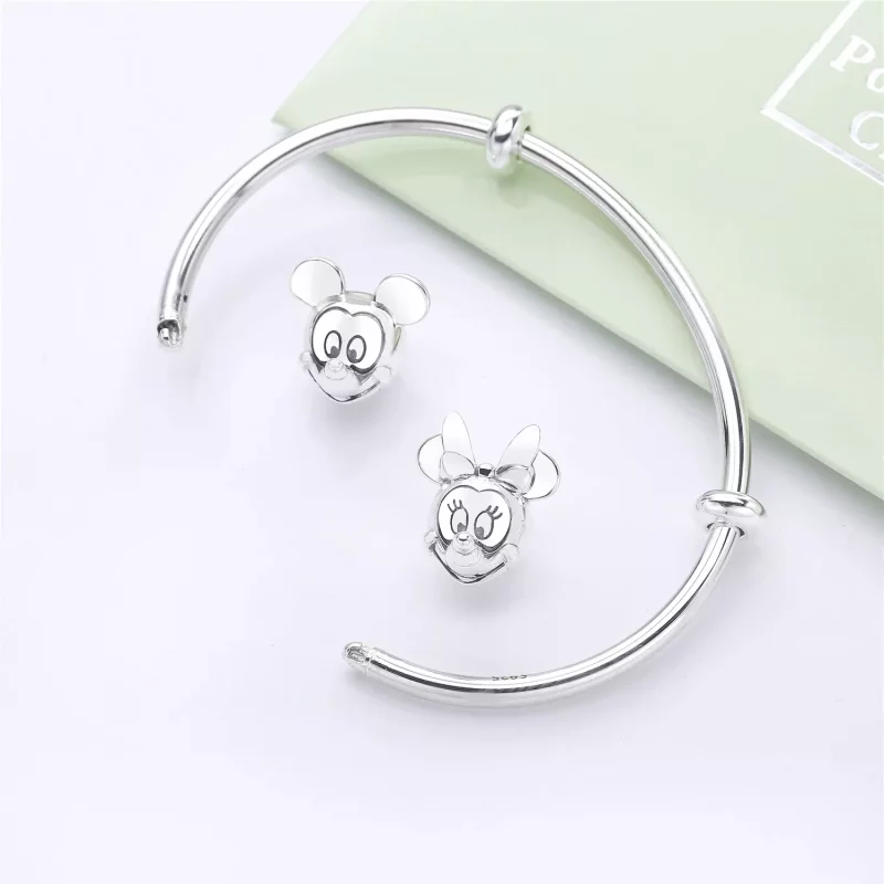 (imagen para) Pulsera PANDORA Moments en plata de ley Abierta Mickey y Minnie - 597494 - Ver 4