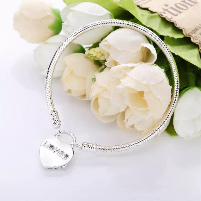 (imagen para) Pulsera PANDORA Moments en plata de ley Corazón Amado - 597806 - Ver 3