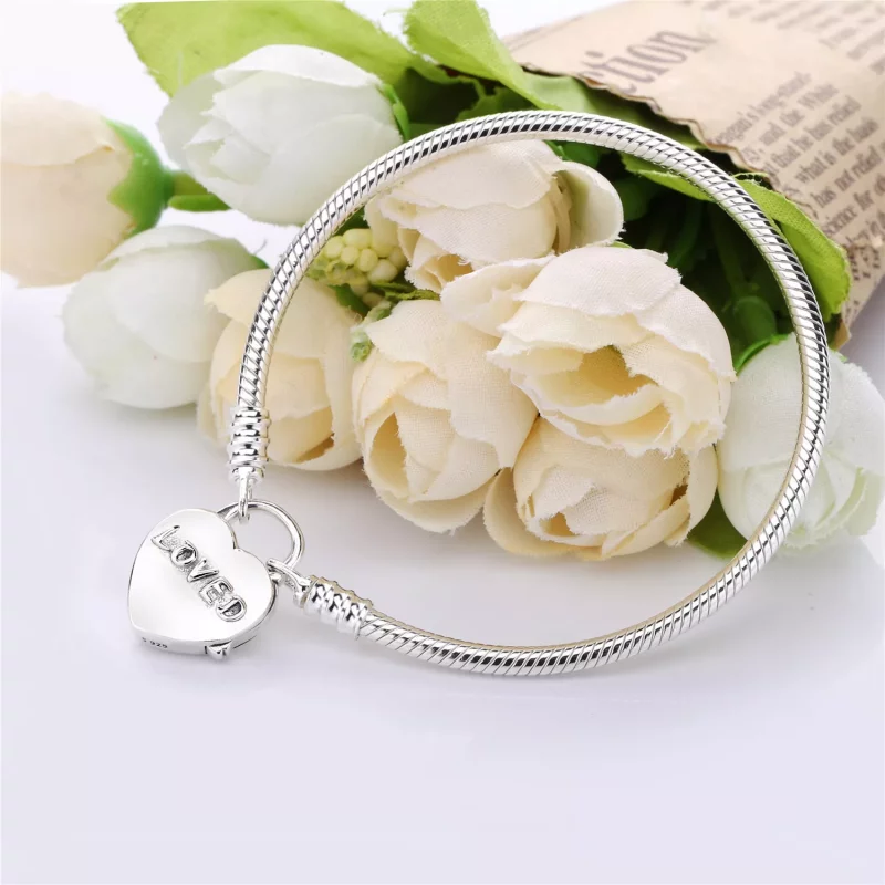 (imagen para) Pulsera PANDORA Moments en plata de ley Corazón Amado - 597806 - Ver 4