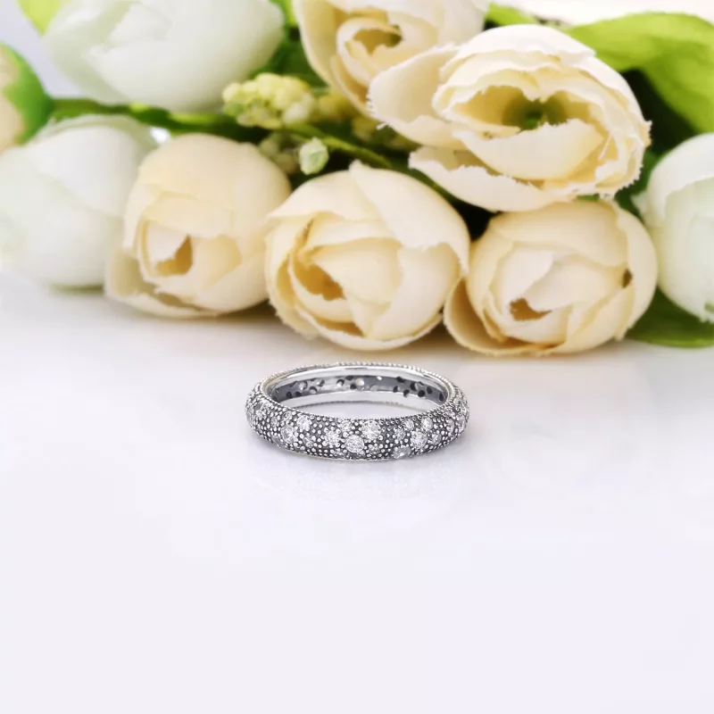 (imagen para) Anillo PANDORA cinta de estrellas cósmicas - 190915CZ - Ver 3