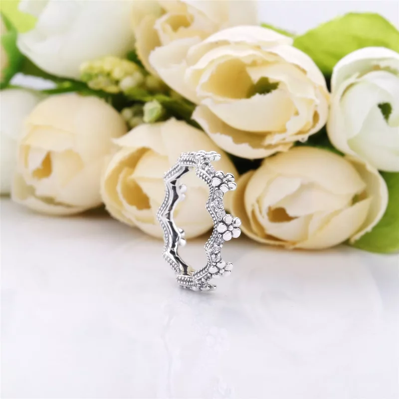 (imagen para) Anillo PANDORA en plata de ley Corona de Flores - 197924CZ - Ver 2