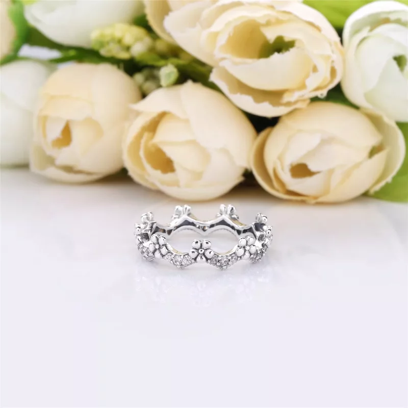 (imagen para) Anillo PANDORA en plata de ley Corona de Flores - 197924CZ - Ver 3