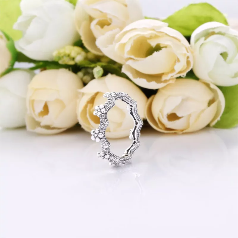 (imagen para) Anillo PANDORA en plata de ley Corona de Flores - 197924CZ - Ver 4