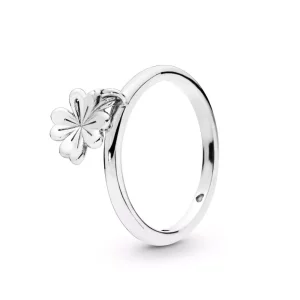 (imagen para) Anillo PANDORA en plata de ley Trébol Colgante - 197938