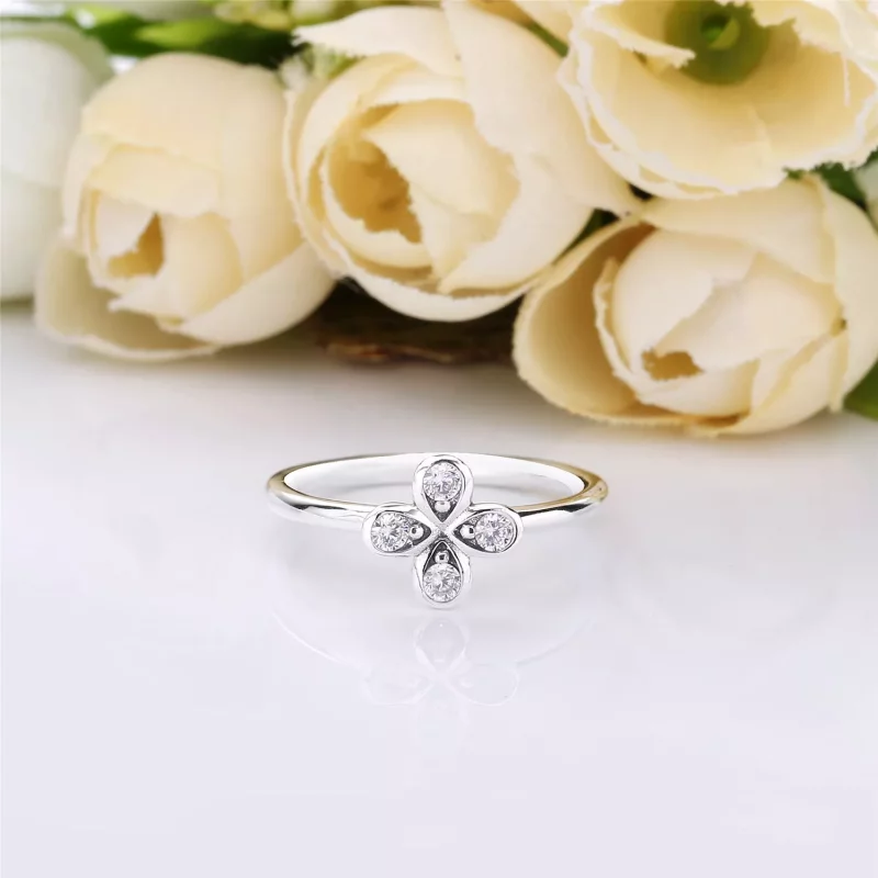 (imagen para) Anillo PANDORA en plata de ley Trébol de Cuatro Hojas - 197967CZ - Ver 3